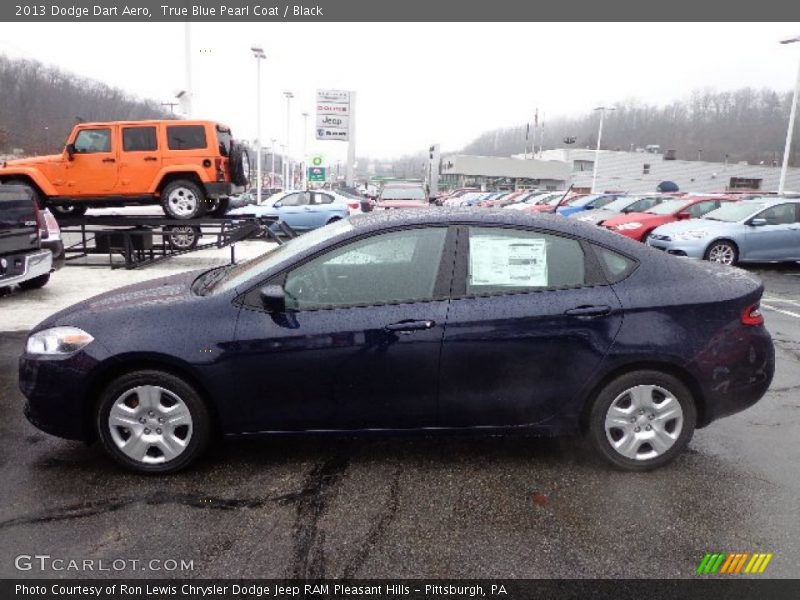 True Blue Pearl Coat / Black 2013 Dodge Dart Aero