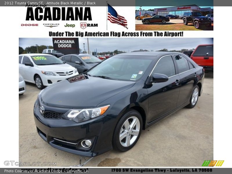 Attitude Black Metallic / Black 2012 Toyota Camry SE
