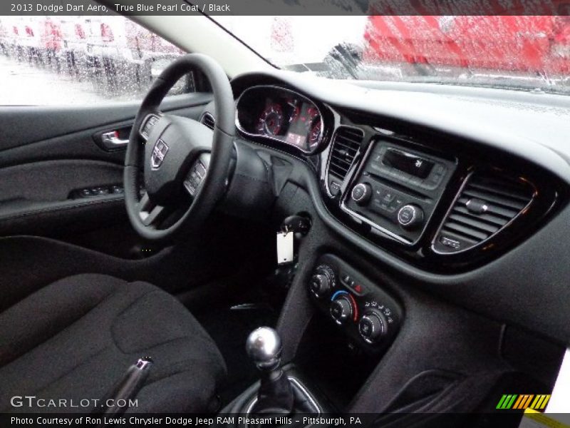 True Blue Pearl Coat / Black 2013 Dodge Dart Aero