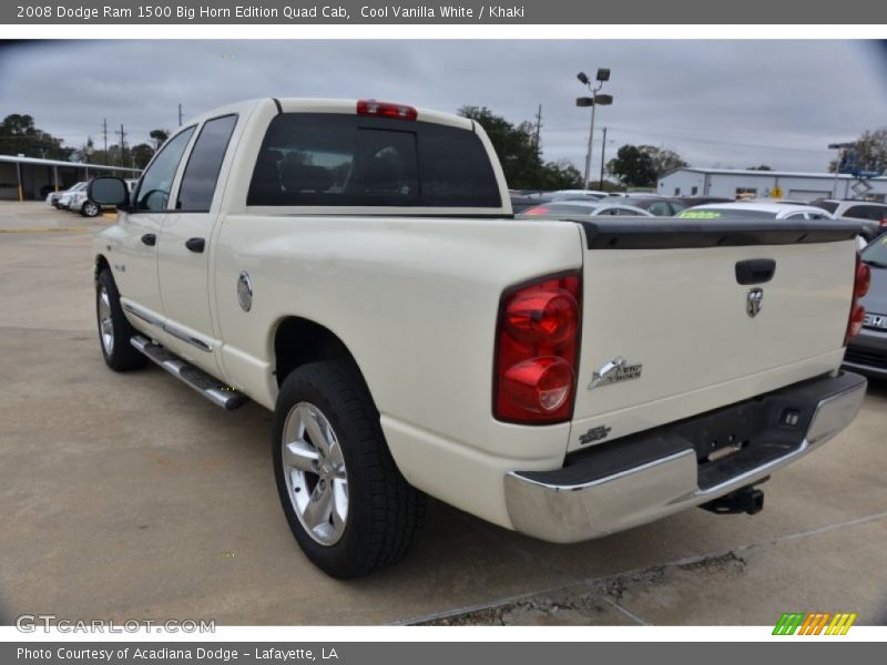 Cool Vanilla White / Khaki 2008 Dodge Ram 1500 Big Horn Edition Quad Cab