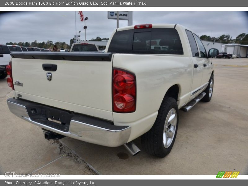 Cool Vanilla White / Khaki 2008 Dodge Ram 1500 Big Horn Edition Quad Cab