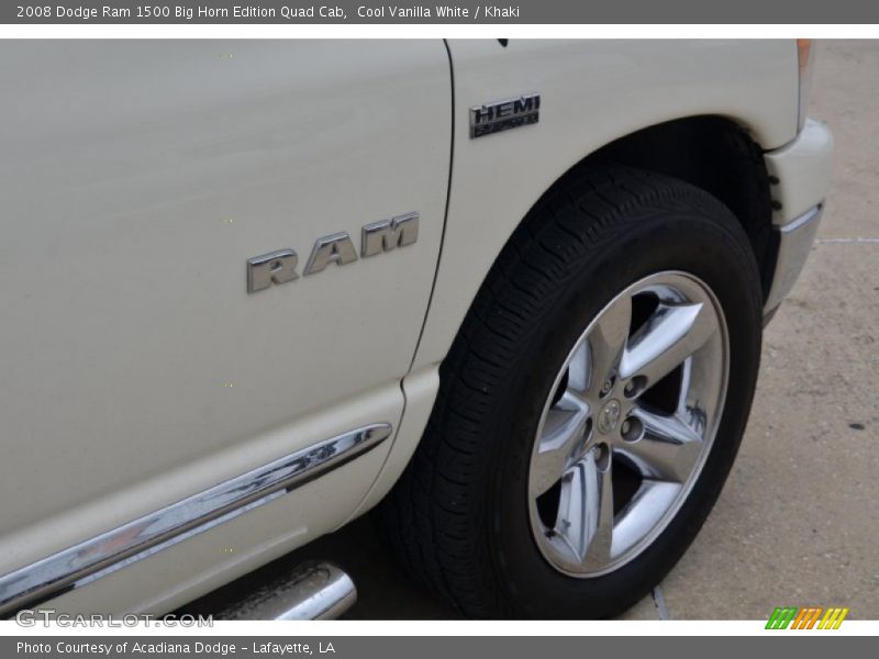 Cool Vanilla White / Khaki 2008 Dodge Ram 1500 Big Horn Edition Quad Cab