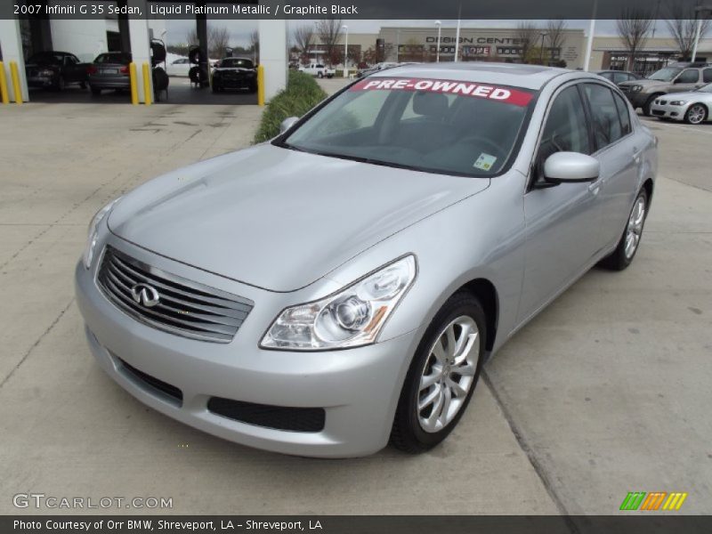 Liquid Platinum Metallic / Graphite Black 2007 Infiniti G 35 Sedan