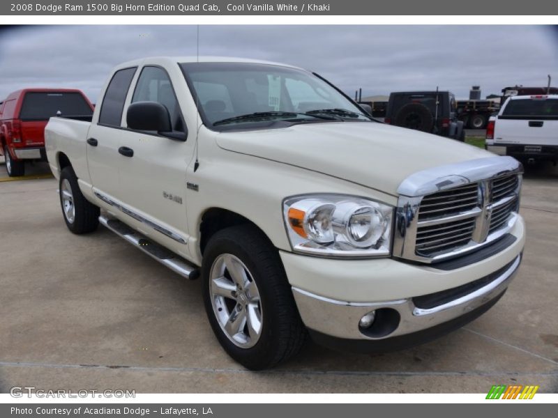 Cool Vanilla White / Khaki 2008 Dodge Ram 1500 Big Horn Edition Quad Cab