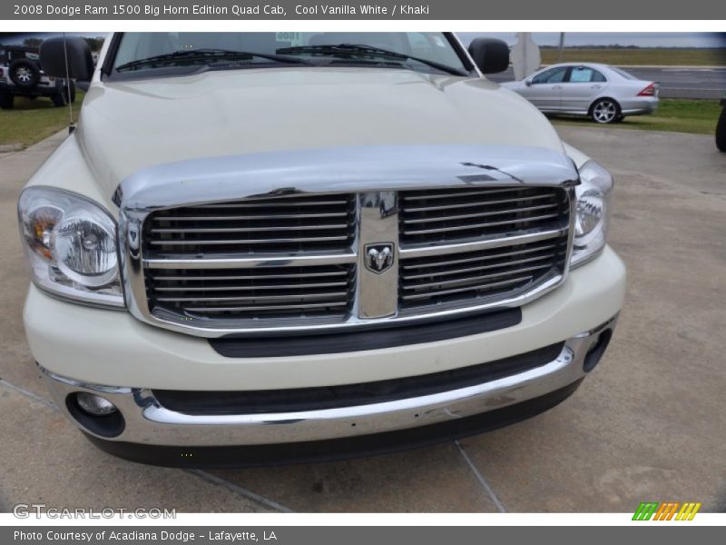 Cool Vanilla White / Khaki 2008 Dodge Ram 1500 Big Horn Edition Quad Cab