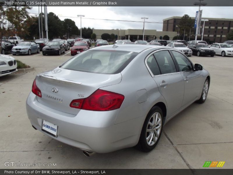 Liquid Platinum Metallic / Graphite Black 2007 Infiniti G 35 Sedan