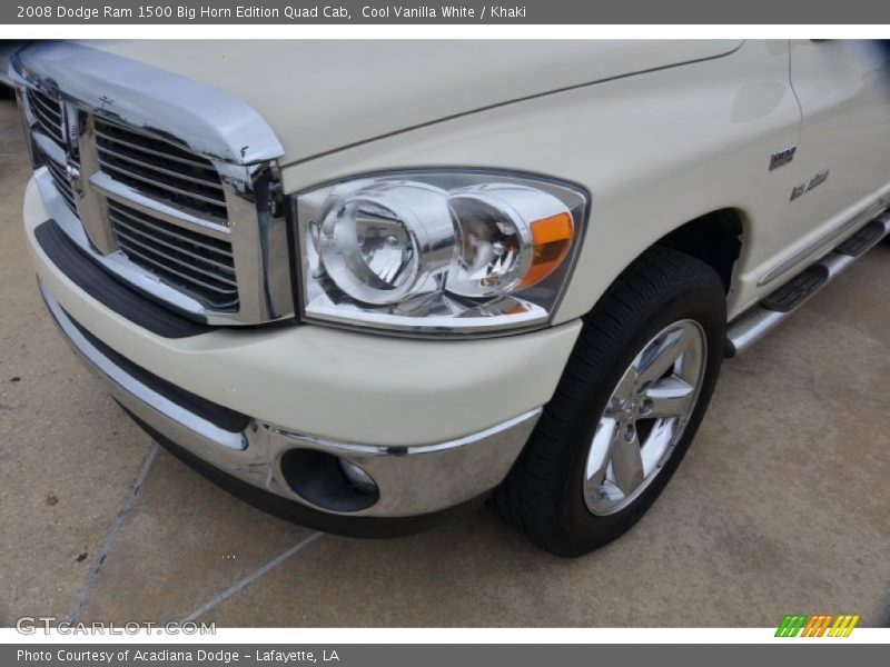 Cool Vanilla White / Khaki 2008 Dodge Ram 1500 Big Horn Edition Quad Cab