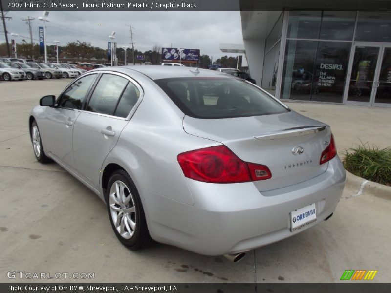 Liquid Platinum Metallic / Graphite Black 2007 Infiniti G 35 Sedan