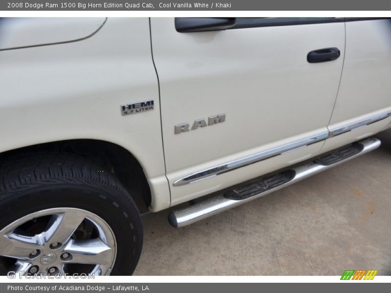 Cool Vanilla White / Khaki 2008 Dodge Ram 1500 Big Horn Edition Quad Cab
