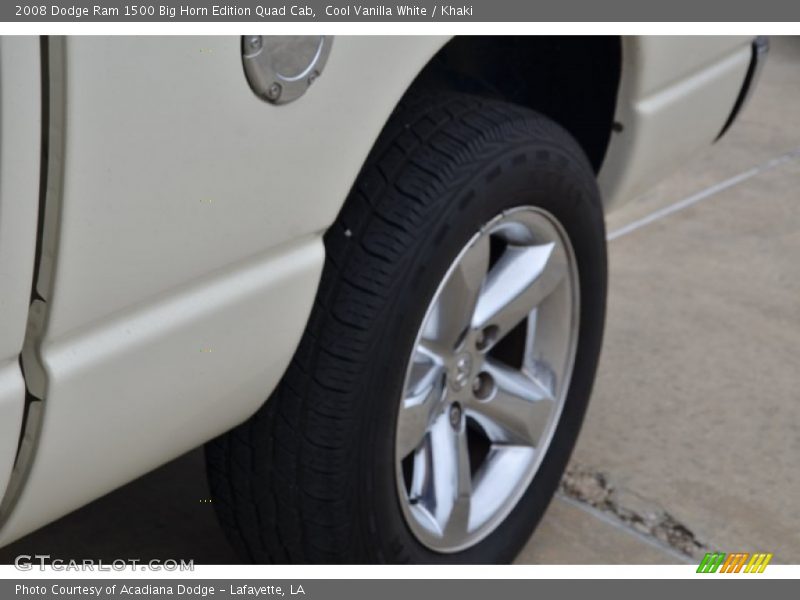 Cool Vanilla White / Khaki 2008 Dodge Ram 1500 Big Horn Edition Quad Cab