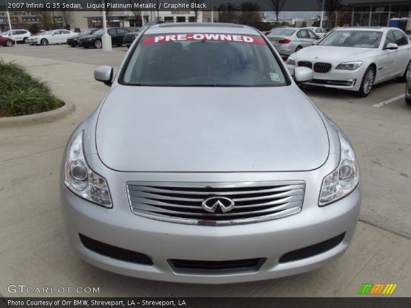 Liquid Platinum Metallic / Graphite Black 2007 Infiniti G 35 Sedan