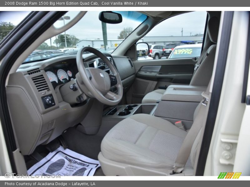 Cool Vanilla White / Khaki 2008 Dodge Ram 1500 Big Horn Edition Quad Cab