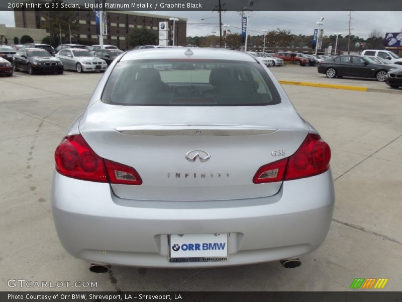 Liquid Platinum Metallic / Graphite Black 2007 Infiniti G 35 Sedan