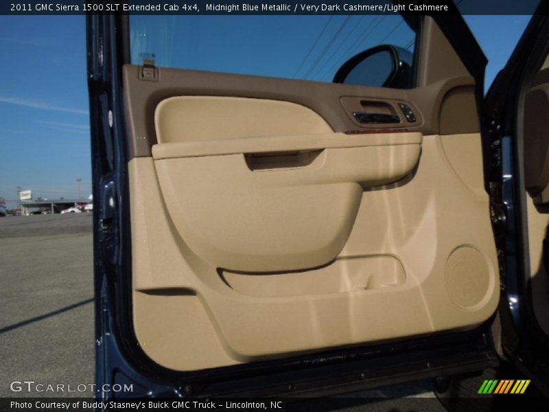 Midnight Blue Metallic / Very Dark Cashmere/Light Cashmere 2011 GMC Sierra 1500 SLT Extended Cab 4x4