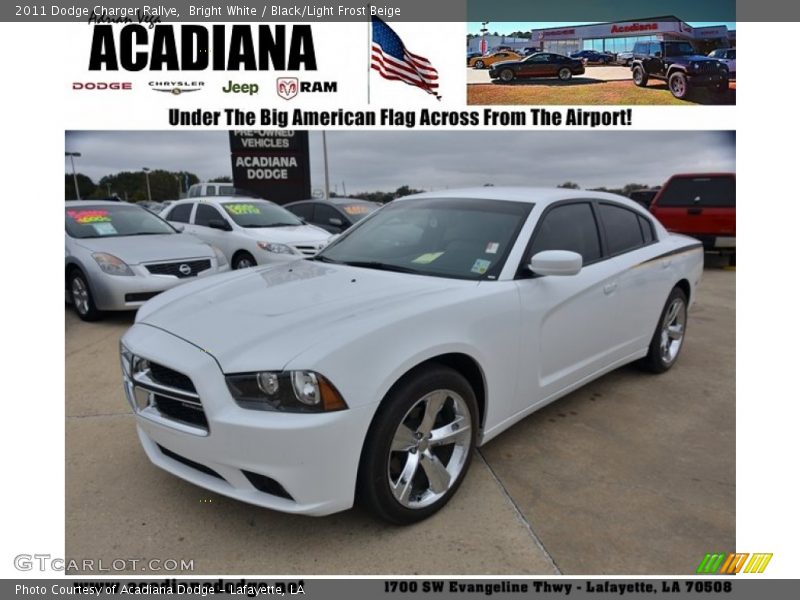 Bright White / Black/Light Frost Beige 2011 Dodge Charger Rallye