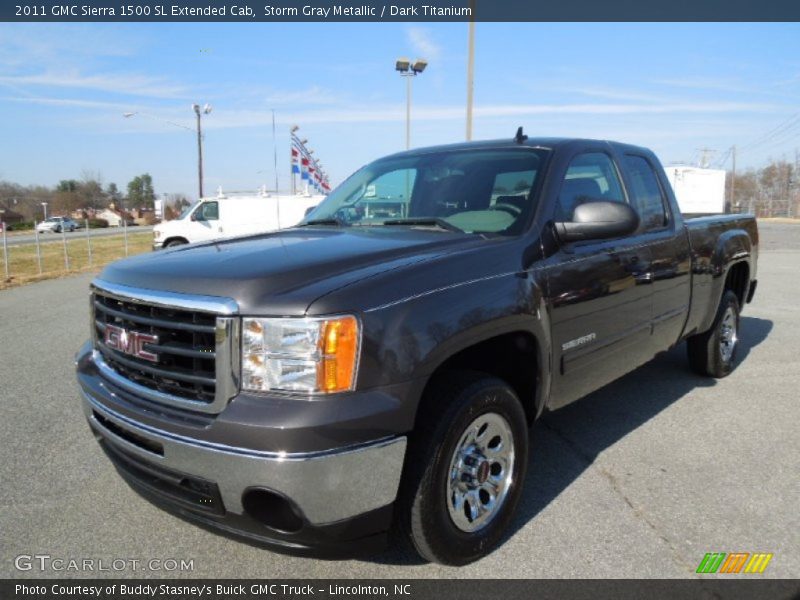 Storm Gray Metallic / Dark Titanium 2011 GMC Sierra 1500 SL Extended Cab
