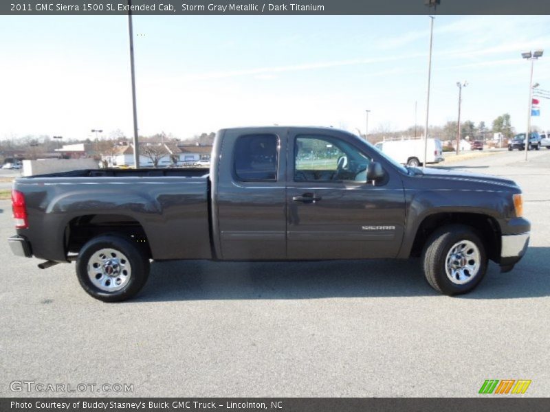 Storm Gray Metallic / Dark Titanium 2011 GMC Sierra 1500 SL Extended Cab