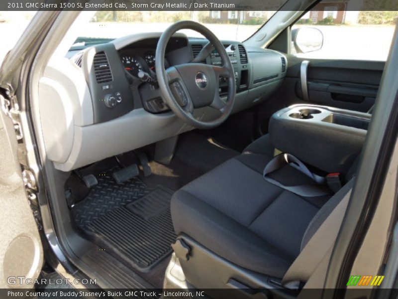 Storm Gray Metallic / Dark Titanium 2011 GMC Sierra 1500 SL Extended Cab