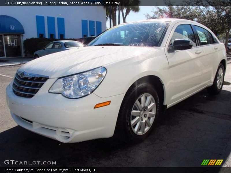 Stone White / Dark Slate Gray 2010 Chrysler Sebring Touring Sedan