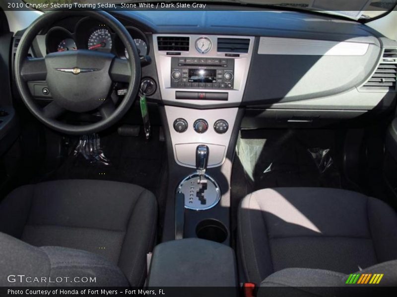 Stone White / Dark Slate Gray 2010 Chrysler Sebring Touring Sedan
