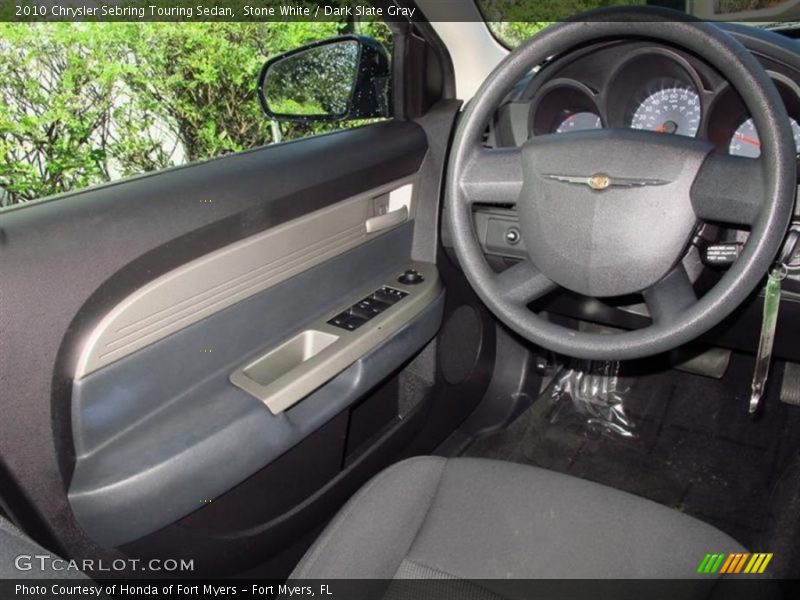 Stone White / Dark Slate Gray 2010 Chrysler Sebring Touring Sedan