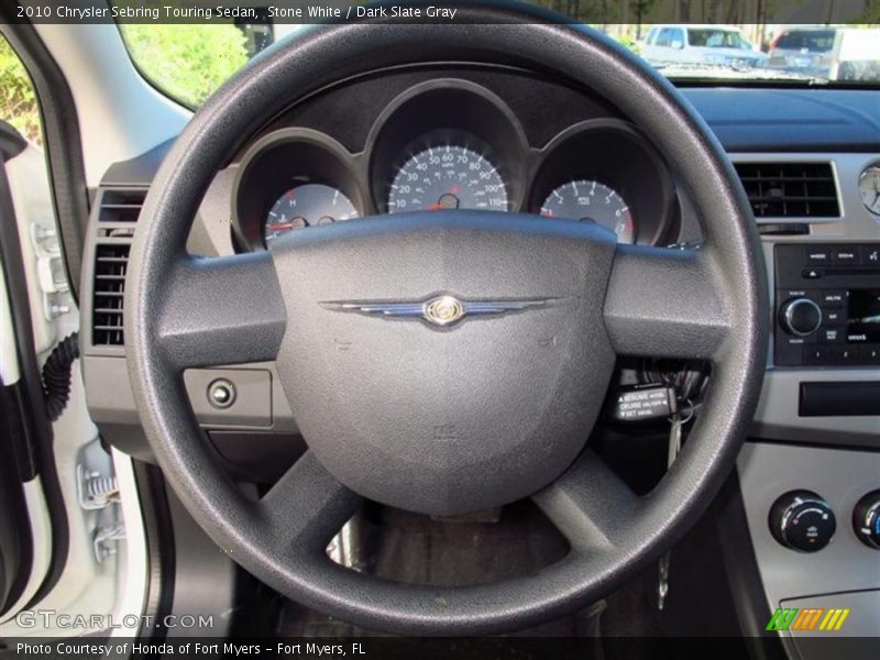 Stone White / Dark Slate Gray 2010 Chrysler Sebring Touring Sedan