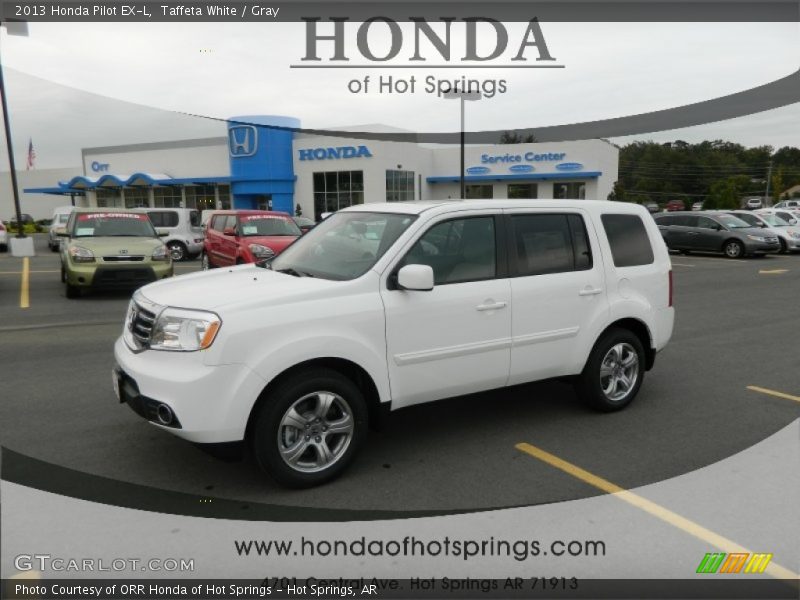 Taffeta White / Gray 2013 Honda Pilot EX-L