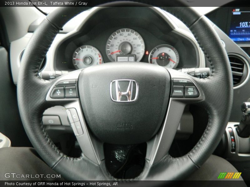 Taffeta White / Gray 2013 Honda Pilot EX-L