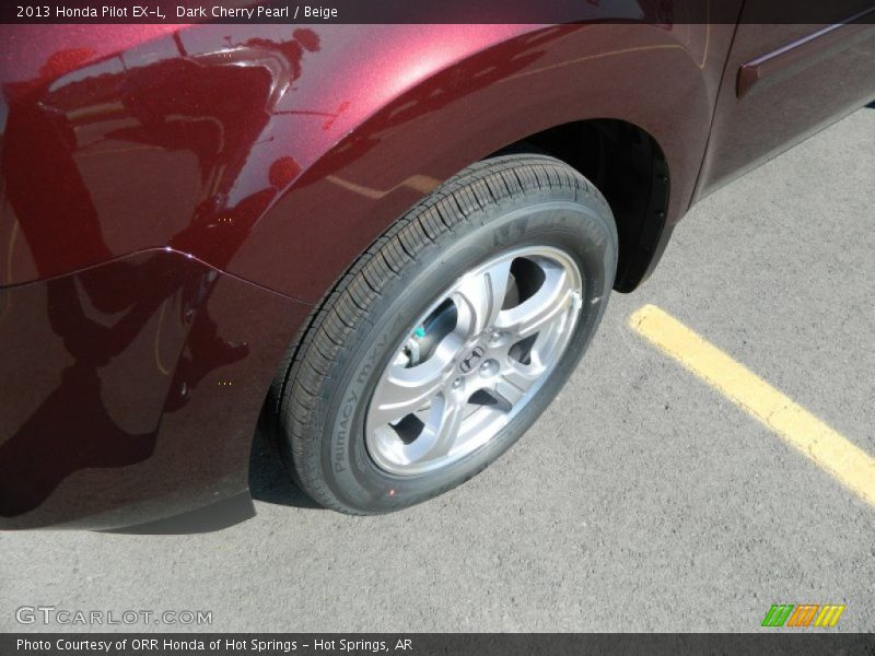 Dark Cherry Pearl / Beige 2013 Honda Pilot EX-L
