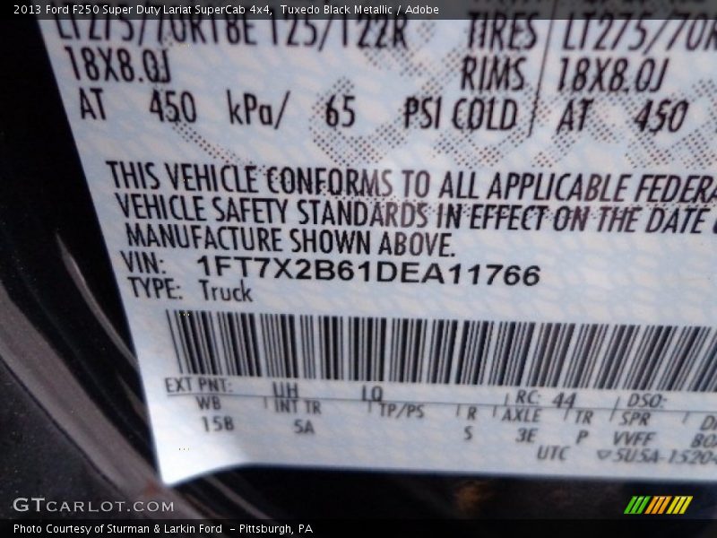 UH - 2013 Ford F250 Super Duty Lariat SuperCab 4x4