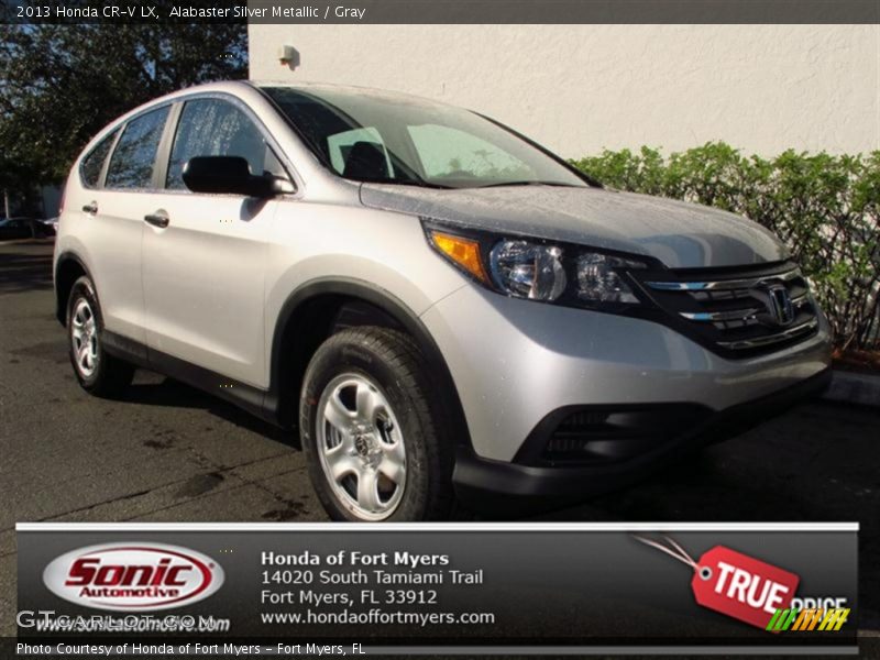 Alabaster Silver Metallic / Gray 2013 Honda CR-V LX