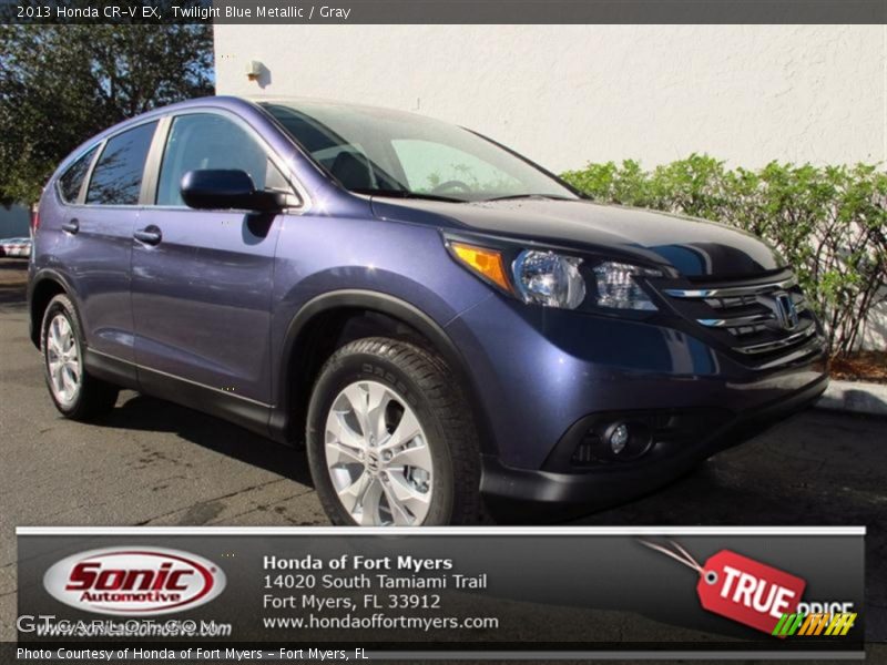 Twilight Blue Metallic / Gray 2013 Honda CR-V EX