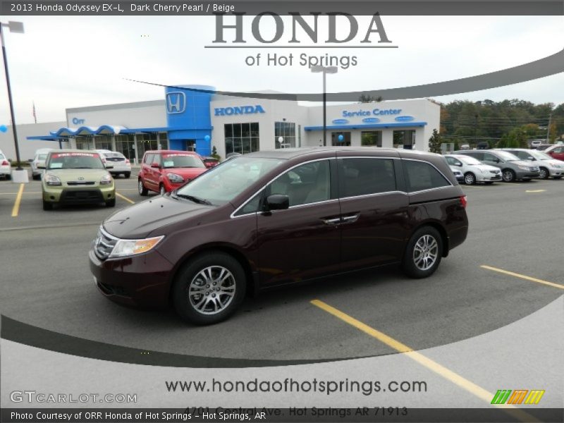 Dark Cherry Pearl / Beige 2013 Honda Odyssey EX-L