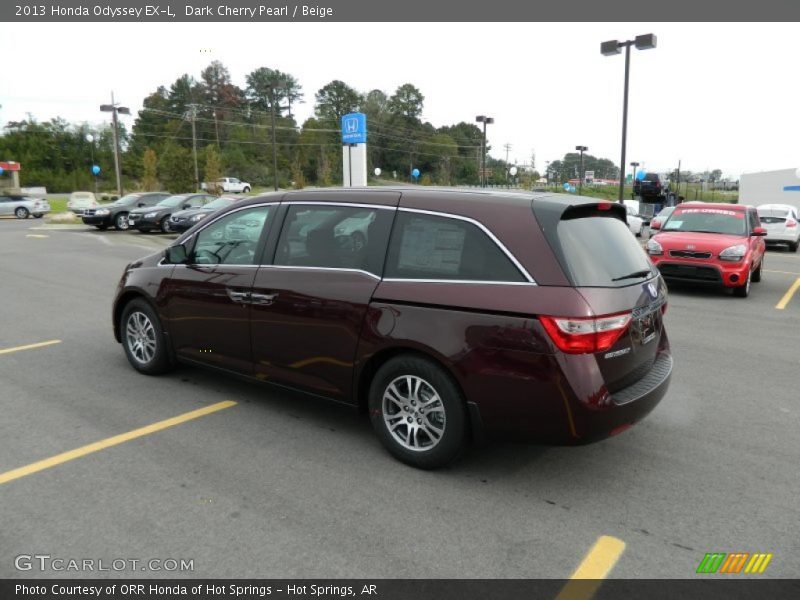 Dark Cherry Pearl / Beige 2013 Honda Odyssey EX-L