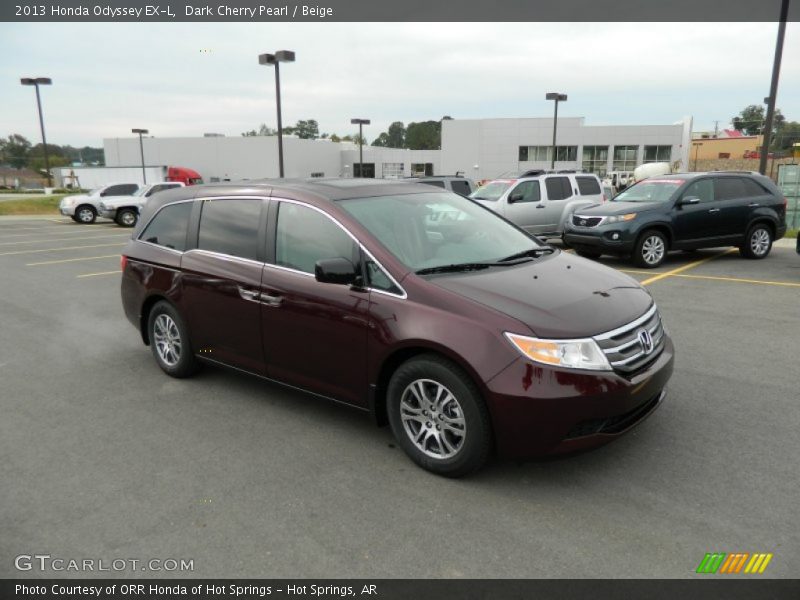 Dark Cherry Pearl / Beige 2013 Honda Odyssey EX-L