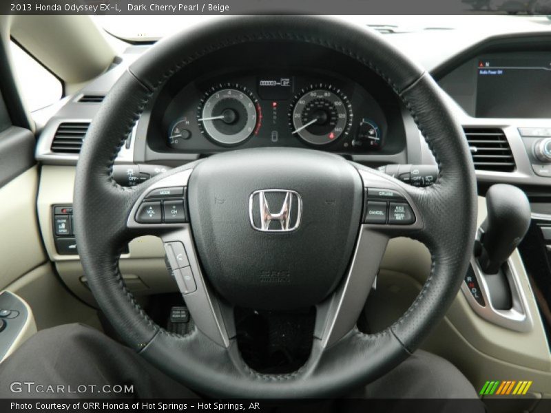 Dark Cherry Pearl / Beige 2013 Honda Odyssey EX-L