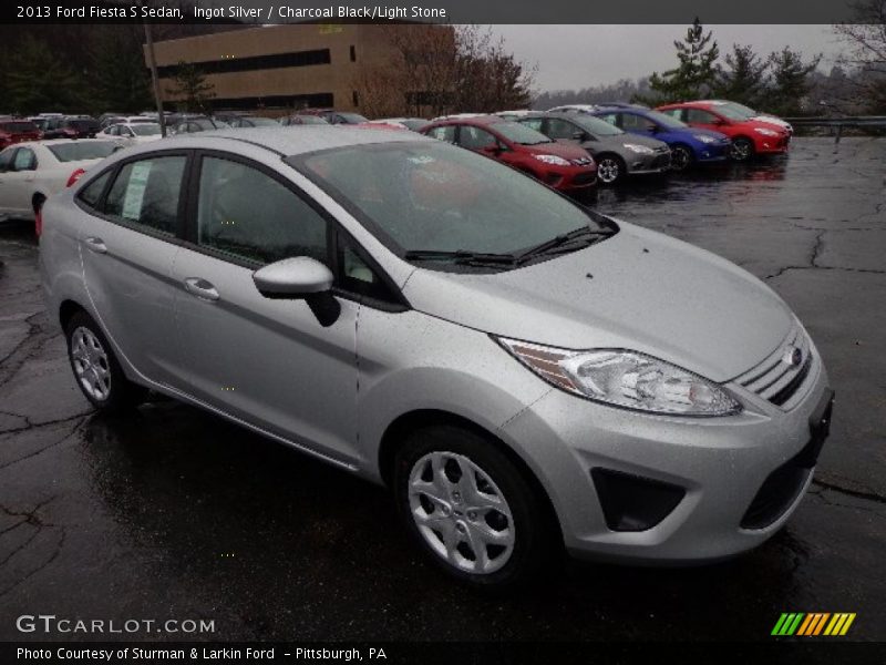 Ingot Silver / Charcoal Black/Light Stone 2013 Ford Fiesta S Sedan