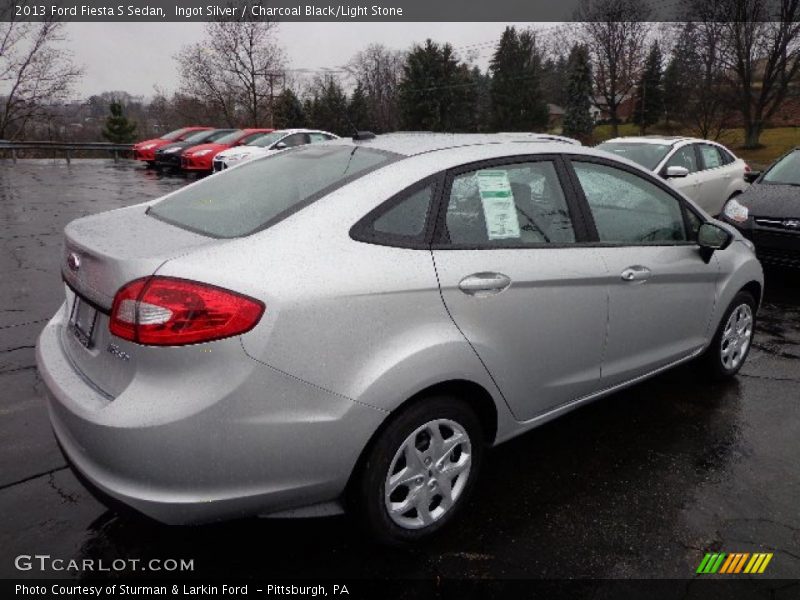Ingot Silver / Charcoal Black/Light Stone 2013 Ford Fiesta S Sedan