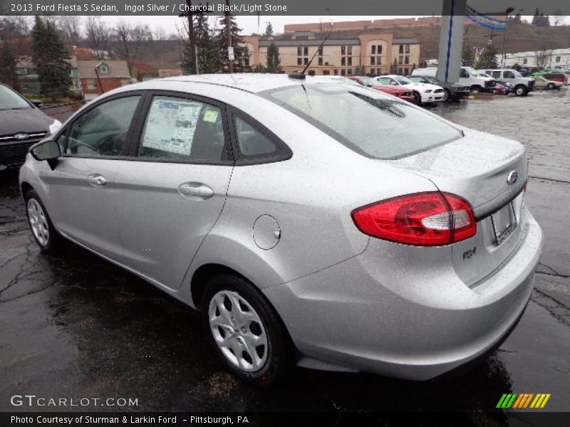 Ingot Silver / Charcoal Black/Light Stone 2013 Ford Fiesta S Sedan