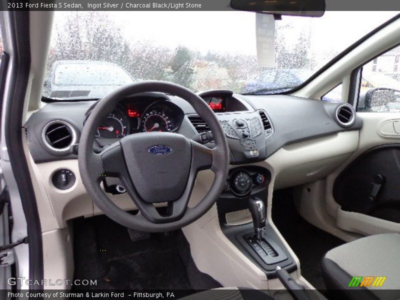 Ingot Silver / Charcoal Black/Light Stone 2013 Ford Fiesta S Sedan