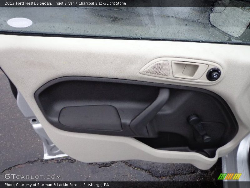 Ingot Silver / Charcoal Black/Light Stone 2013 Ford Fiesta S Sedan