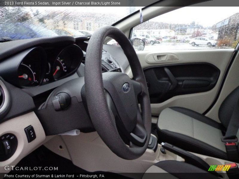 Ingot Silver / Charcoal Black/Light Stone 2013 Ford Fiesta S Sedan