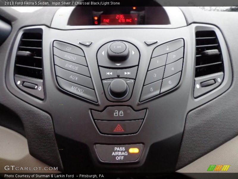 Ingot Silver / Charcoal Black/Light Stone 2013 Ford Fiesta S Sedan