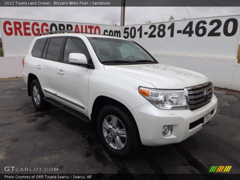 Blizzard White Pearl / Sandstone 2013 Toyota Land Cruiser