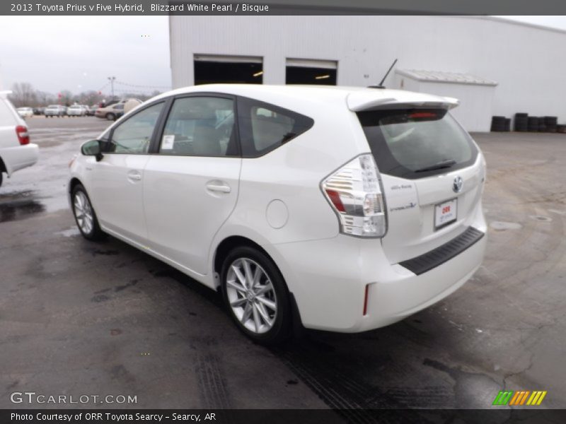 Blizzard White Pearl / Bisque 2013 Toyota Prius v Five Hybrid