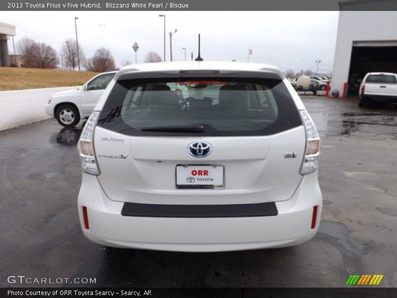 Blizzard White Pearl / Bisque 2013 Toyota Prius v Five Hybrid