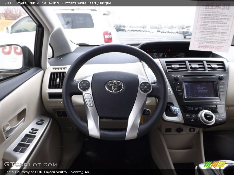 Dashboard of 2013 Prius v Five Hybrid