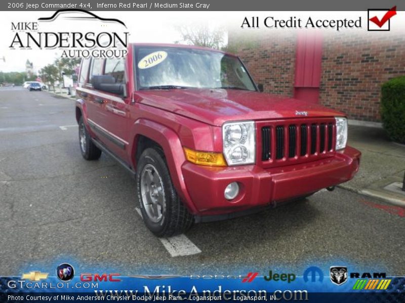 Inferno Red Pearl / Medium Slate Gray 2006 Jeep Commander 4x4