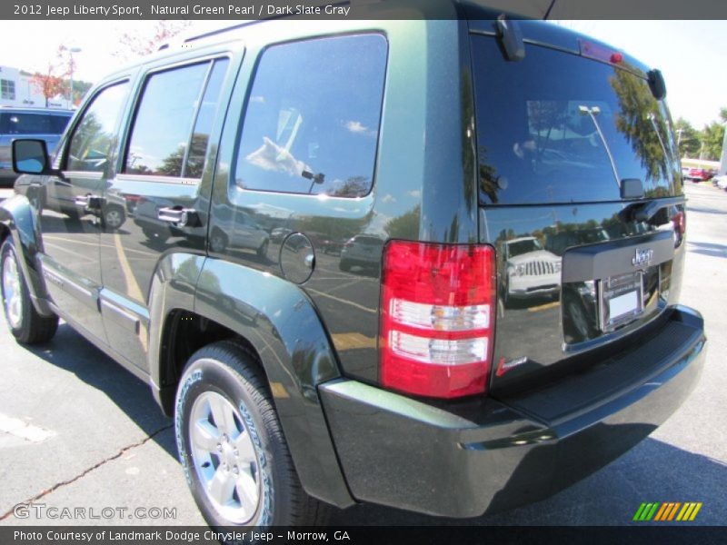 Natural Green Pearl / Dark Slate Gray 2012 Jeep Liberty Sport