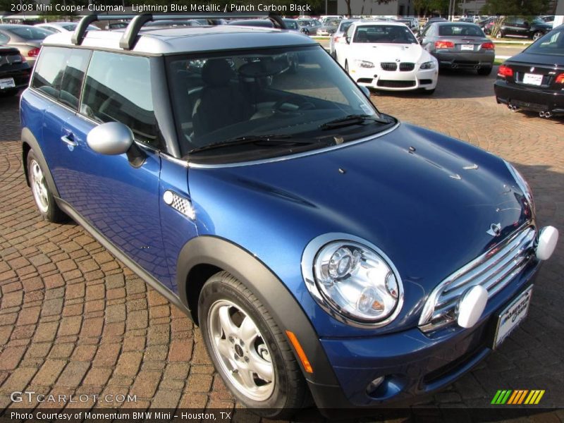 Lightning Blue Metallic / Punch Carbon Black 2008 Mini Cooper Clubman